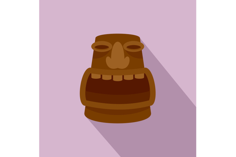 big-smile-tiki-idol-icon-flat-style