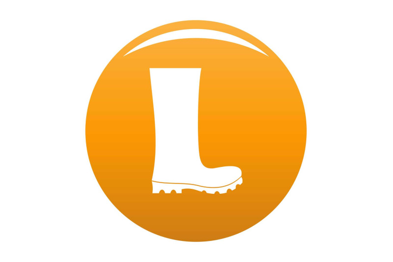 rubber-boots-icon-vector-orange