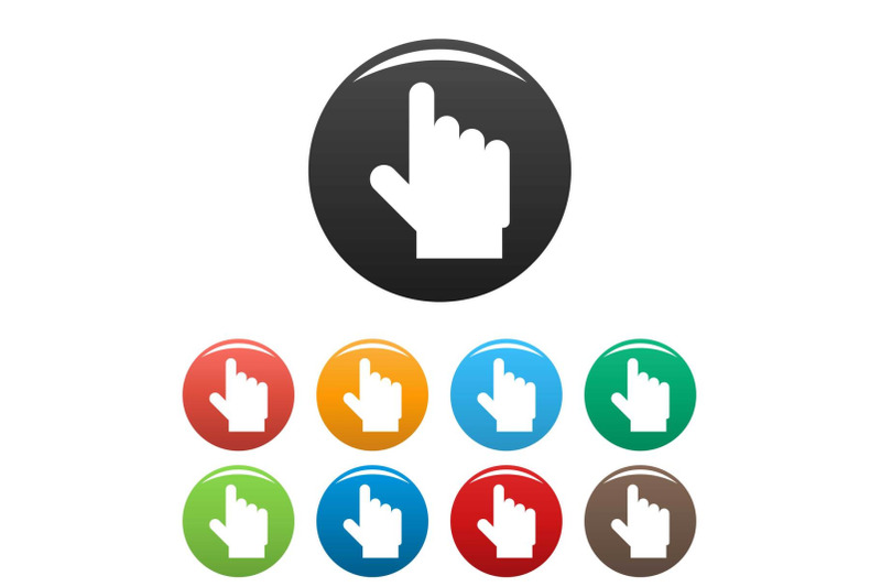 hand-cursor-website-icons-set-color-vector