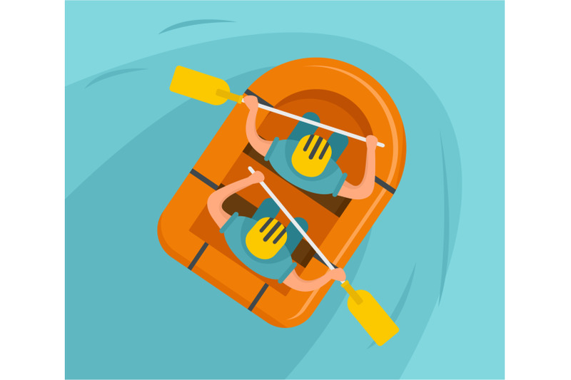 double-rafting-background-flat-style