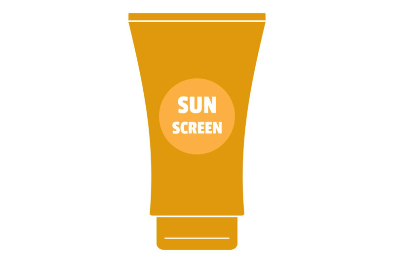 sun-cream-screen-logo-flat-style