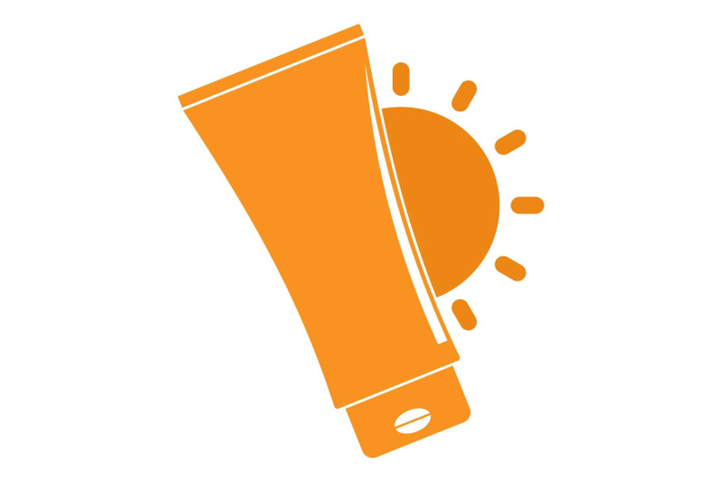 uv-sun-cream-logo-flat-style