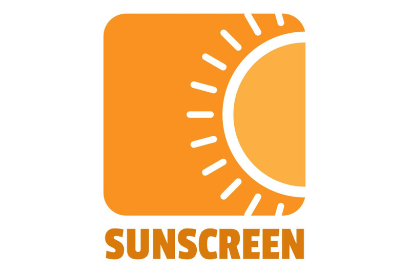 sunscreen-logo-flat-style