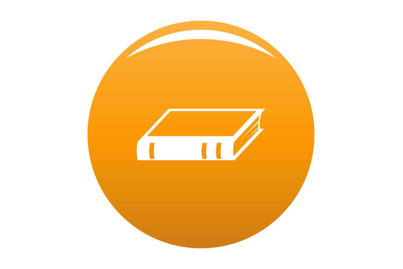 book-biology-icon-vector-orange