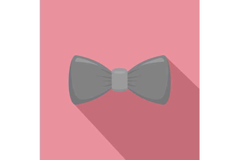 grey-bow-tie-icon-flat-style