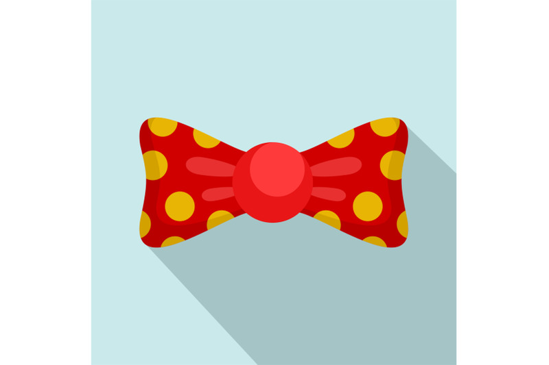 red-yellow-bow-tie-icon-flat-style