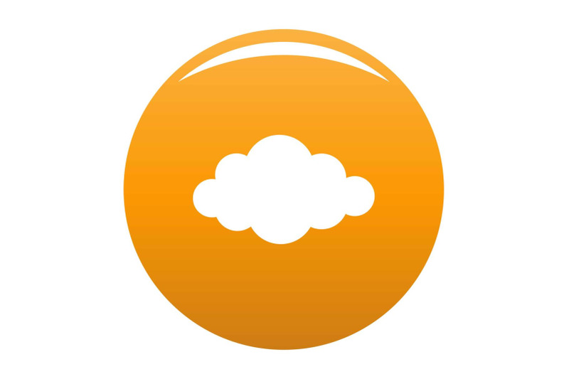 cloud-in-sky-icon-vector-orange