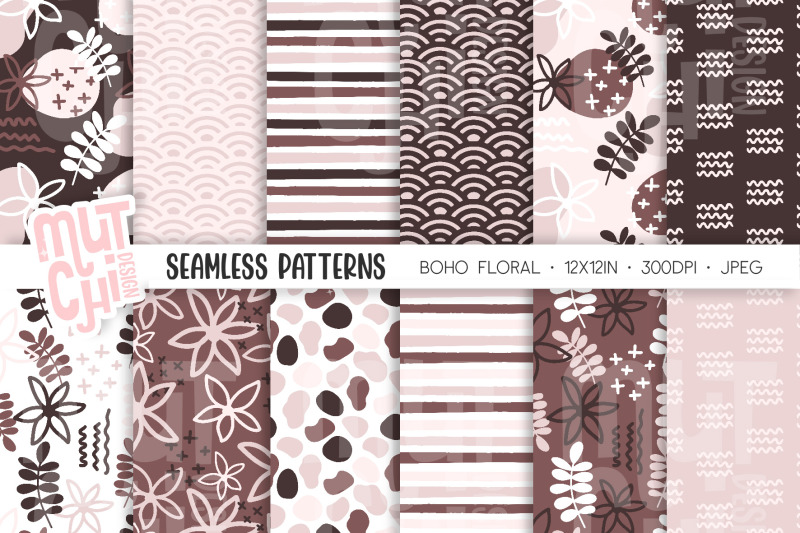 boho-floral-seamless-patterns