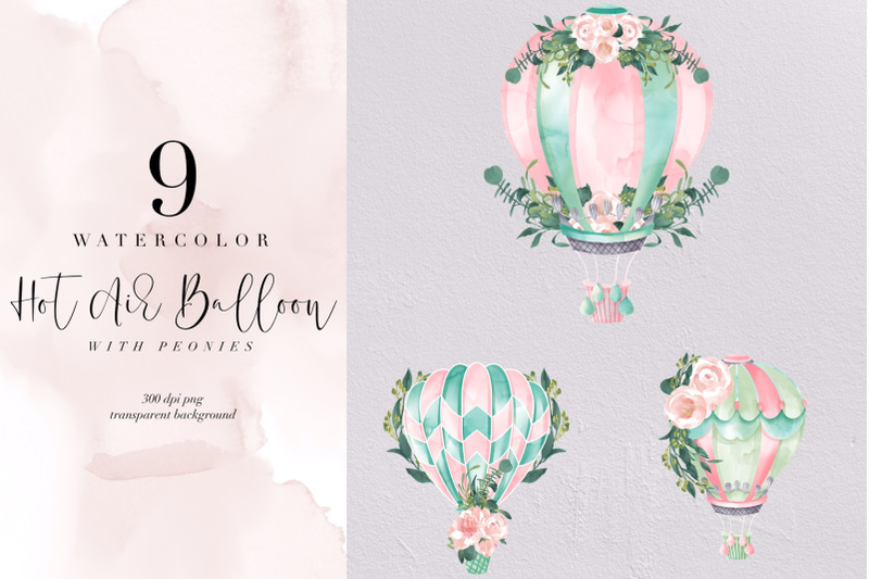 watercolor-hot-air-balloon-with-peony-valentine-romantic-clipart