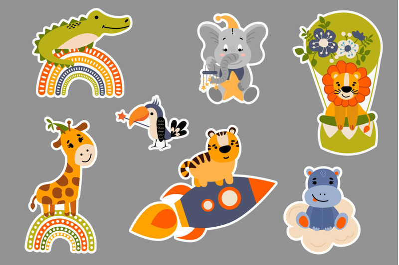 safari-animals-stickers