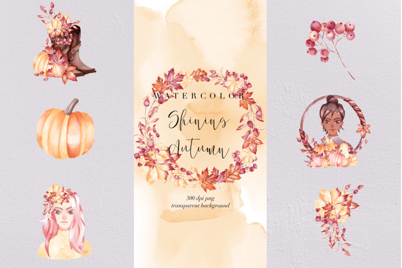 autumn-collection-watercolor-clipart-transparent-png-fall-clipart