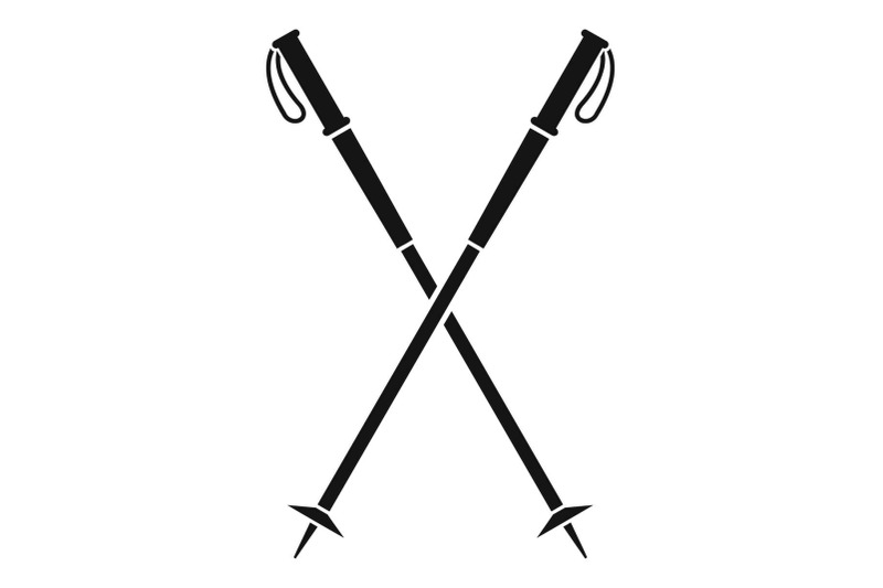 nord-walking-sticks-icon-simple-style