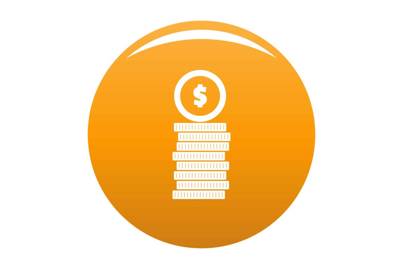 coin-icon-vector-orange