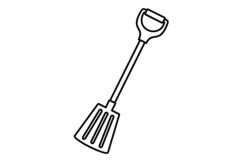 winter-spade-icon-outline-style