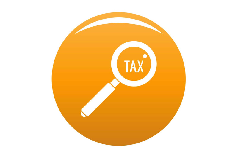 look-at-tax-icon-vector-orange