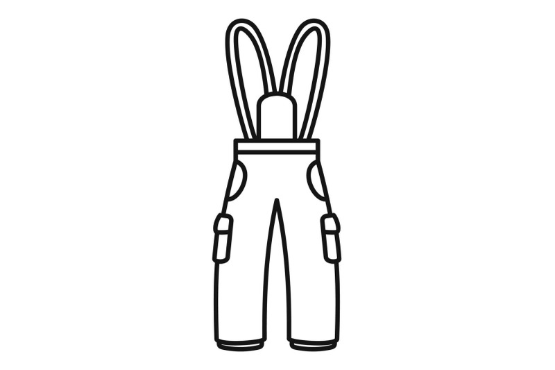 hiking-pants-icon-outline-style