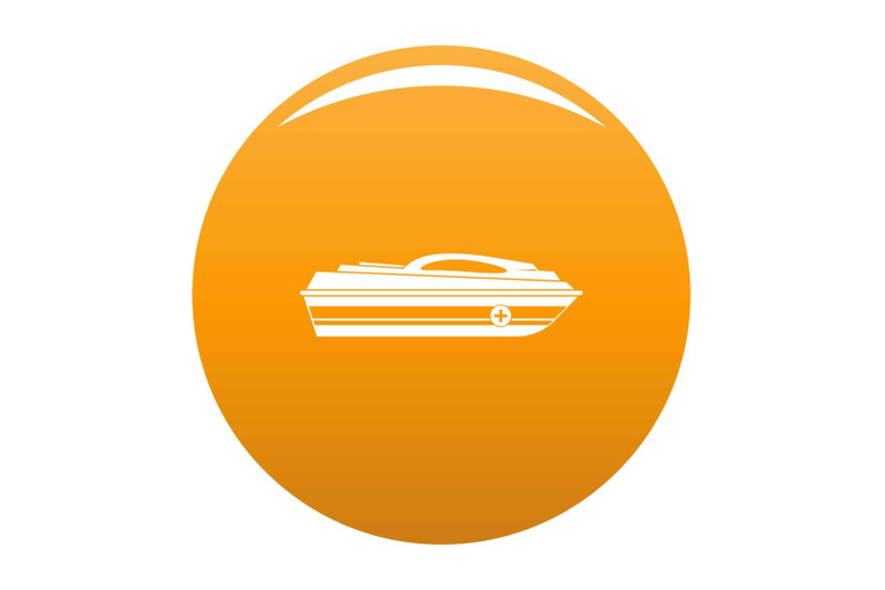 boat-icon-vector-orange