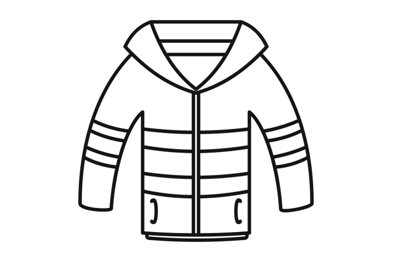 winter-jacket-icon-outline-style