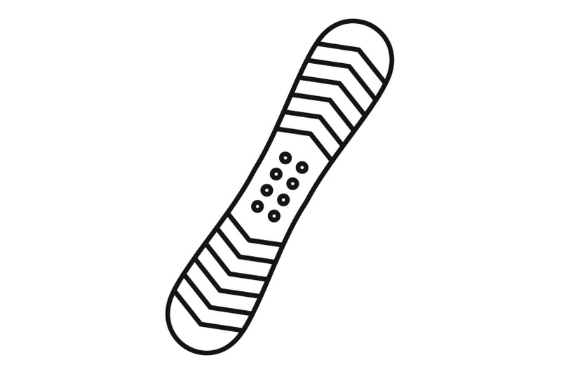 snowboard-icon-outline-style