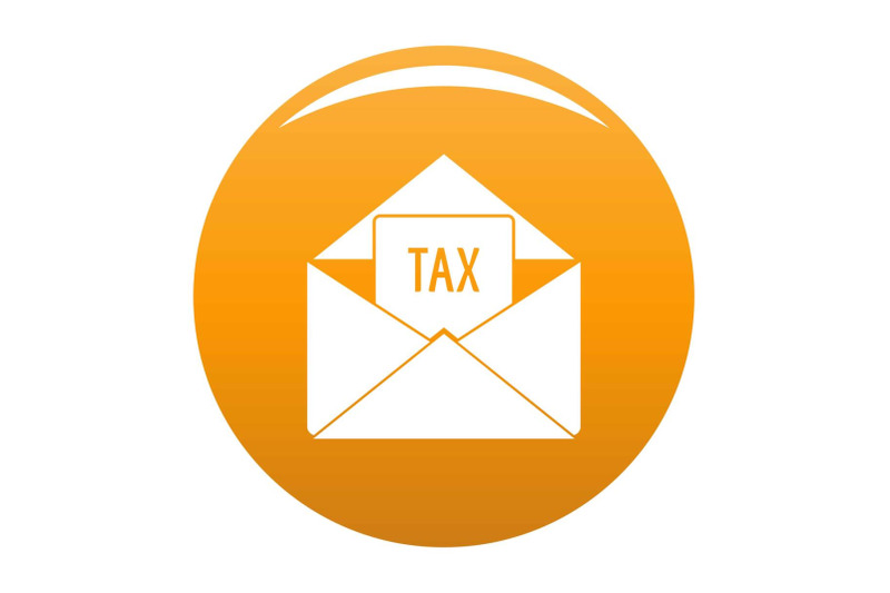 tax-email-icon-vector-orange