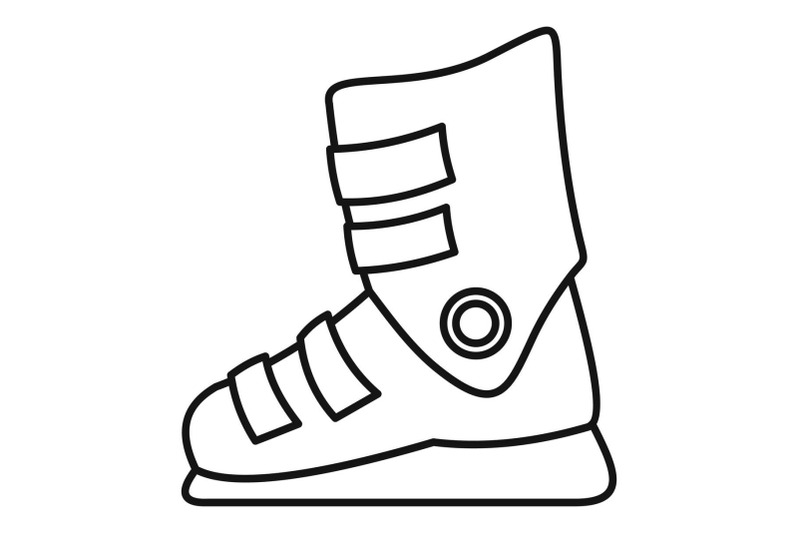 ski-boots-icon-outline-style