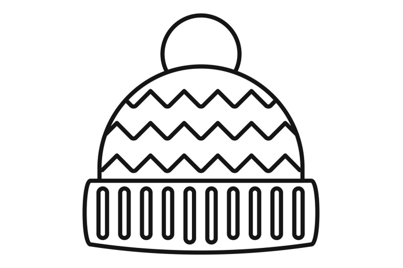 winter-hat-icon-outline-style