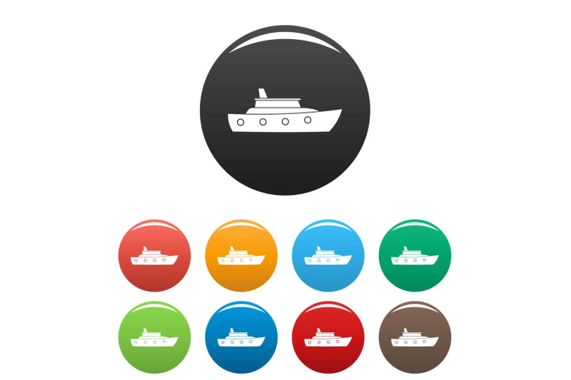 ship-sea-icons-set-color-vector