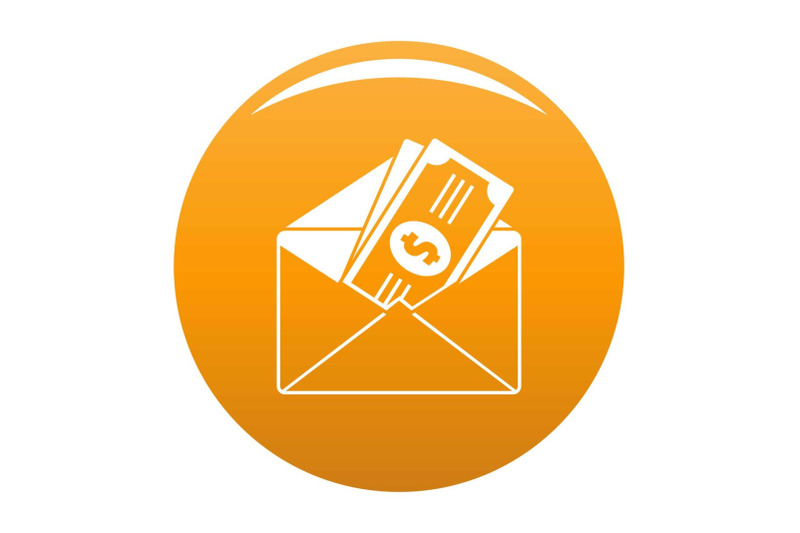 money-in-envelope-icon-vector-orange