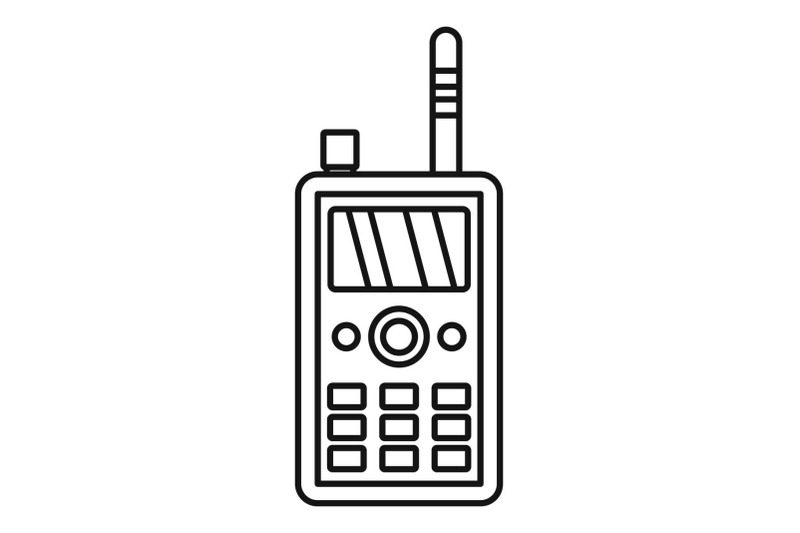 talkie-radio-icon-outline-style
