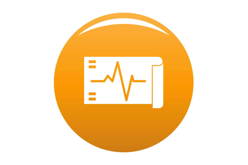 electrocardiogram-icon-vector-orange