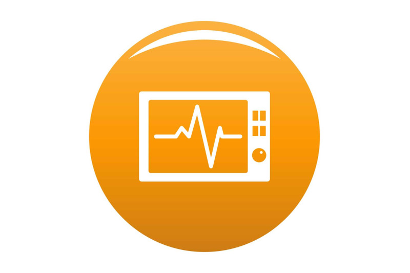 ekg-icon-vector-orange