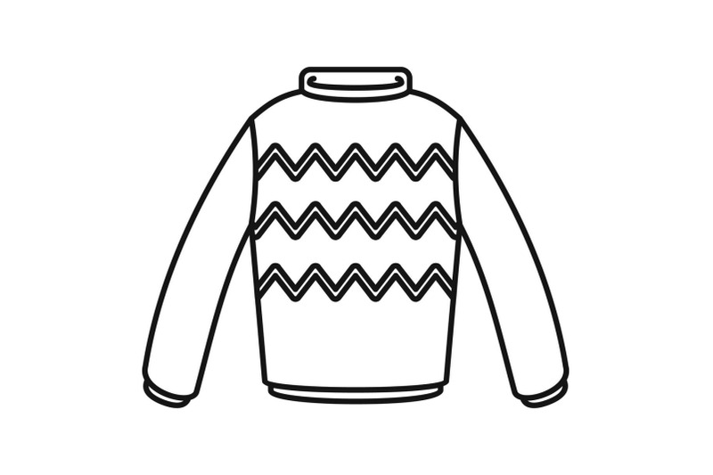 winter-sweater-icon-outline-style