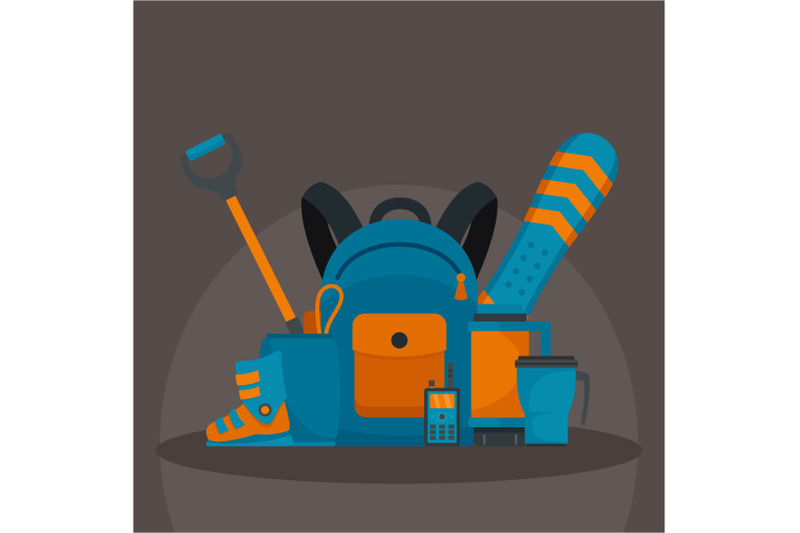 hiking-background-flat-style