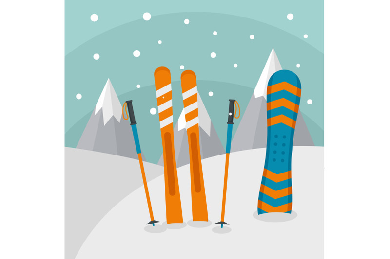 ski-mountains-background-flat-style