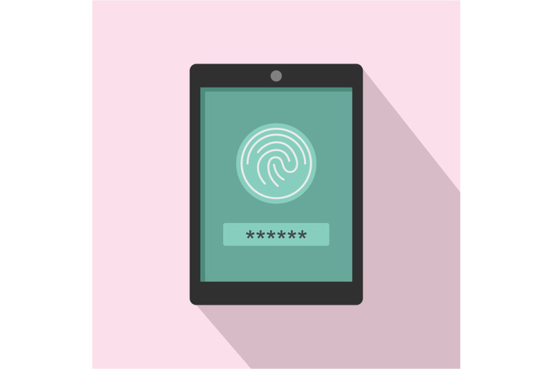 fingerprint-password-icon-flat-style