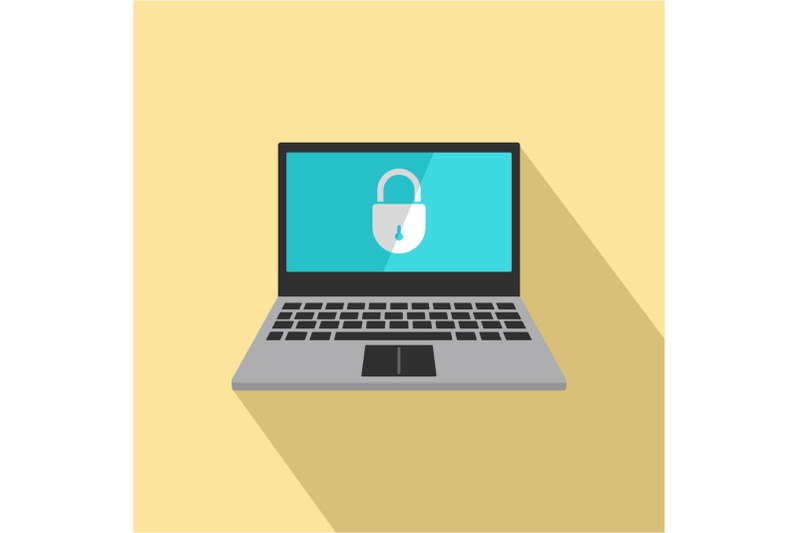 secured-laptop-icon-flat-style