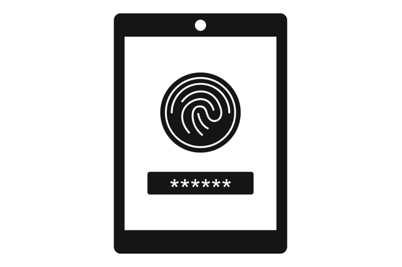 fingerprint-password-icon-simple-style