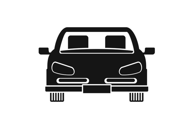 front-car-icon-simple-style