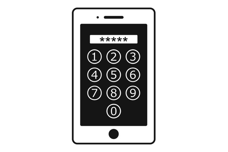 device-lock-code-icon-simple-style