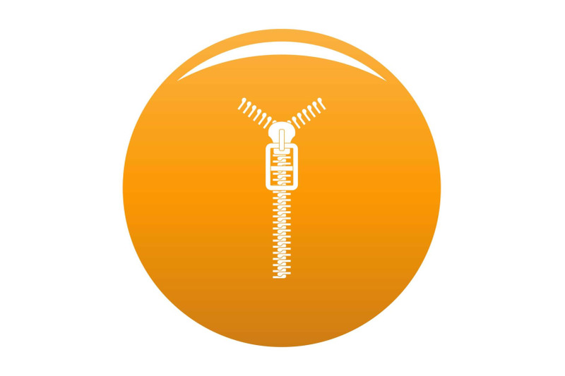 long-zip-icon-vector-orange