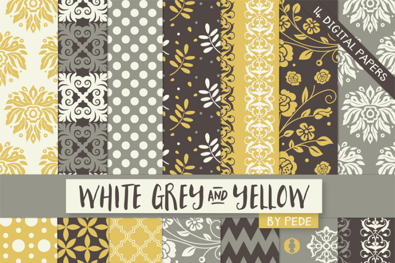 yellow-grey-and-white-digital-paper-pack