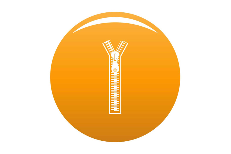 half-opened-zip-icon-vector-orange