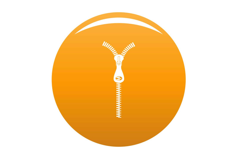 short-zip-icon-vector-orange