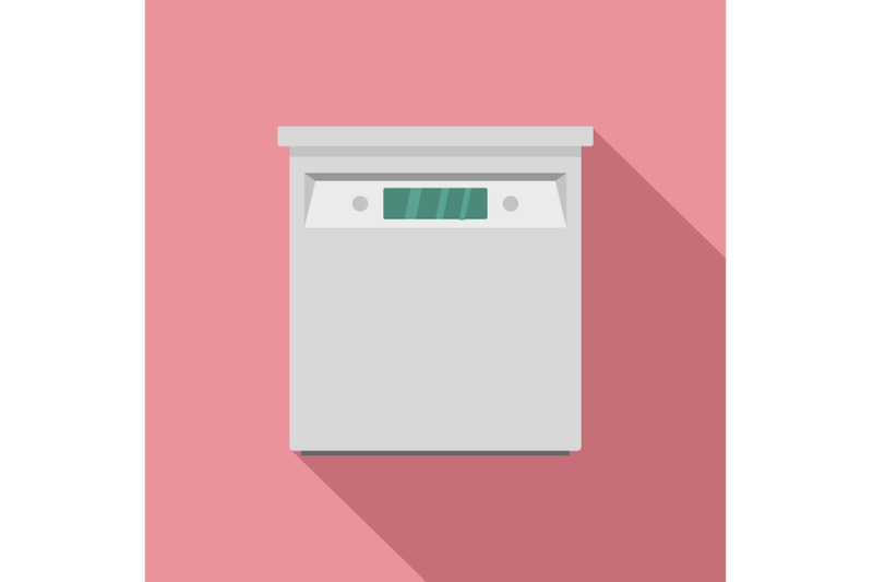 closed-dishwasher-icon-flat-style