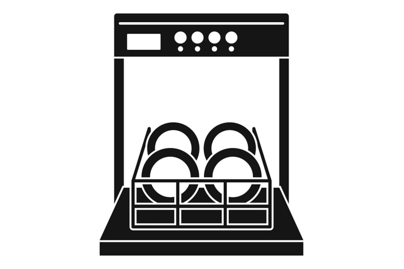 open-dishwasher-icon-simple-style