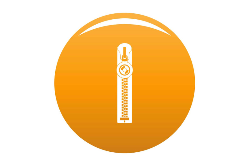 round-zip-icon-vector-orange