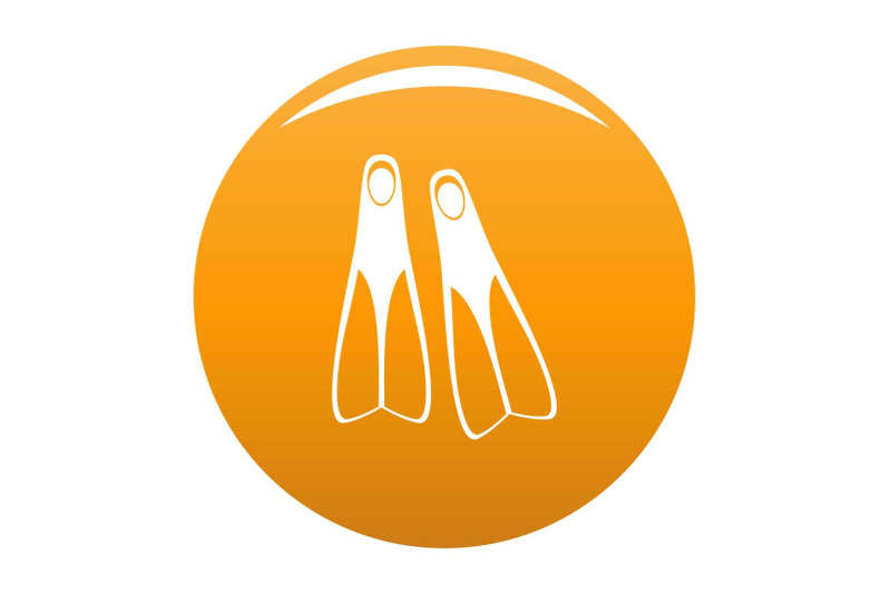 flippers-icon-vector-orange