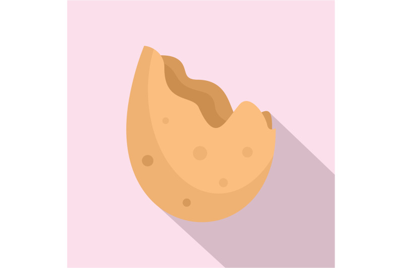 shell-of-almond-icon-flat-style