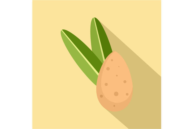 leaves-almond-icon-flat-style