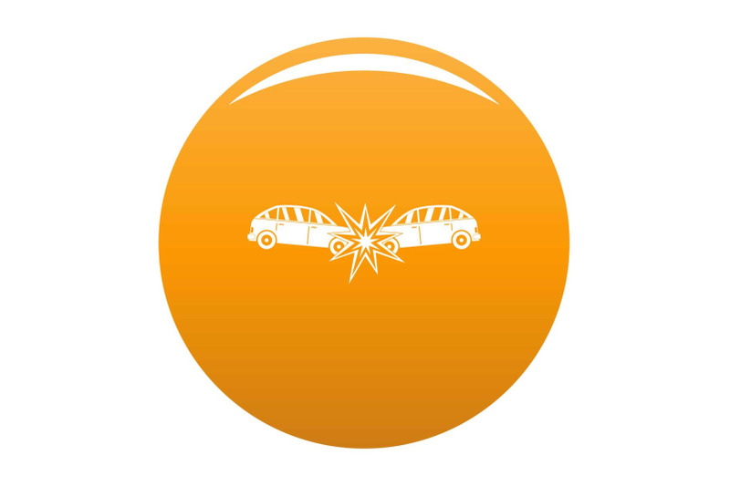 head-collision-icon-vector-orange